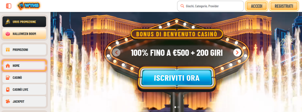 Wyns casinò online stranieri